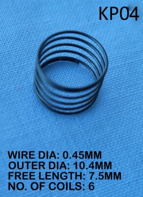 0,45 mm Drahtdurchmesser x 10,4 mm Außendurchmesser x 7,5 mm lang Druckfeder 1 Stück