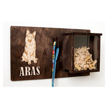 Dog leash holder - wooden dog leash hanger