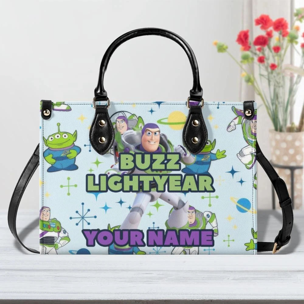 Personalized Buzz Lightyear Luxury Women PU Leather Handbag, Natural Material,