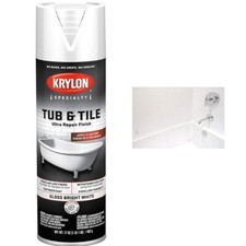 Krylon Tub  Tile Ultra Repair Finish Spray Paint, Aerosol, Bright White, 17 Oz.