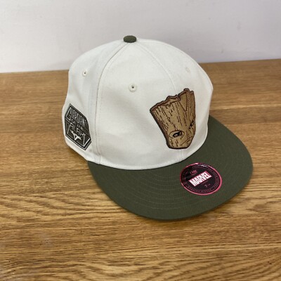 Marvel Groot cremefarbene Baseballkappe für Herren - Größe 7 1/8 Medium