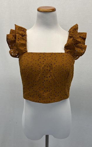 NWT Lilly Pulitzer Toffee Neon Sunburst Eyelet Lolina Midi Set (Top Only) Sz. 6