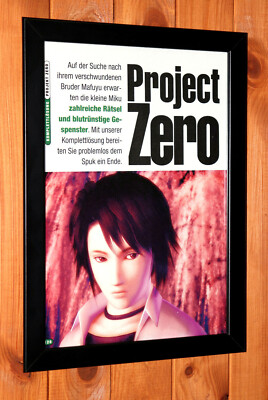 Fatal Frame Project Zero PS2 Xbox Vintage Promo Poster / Ad Page Art Framed