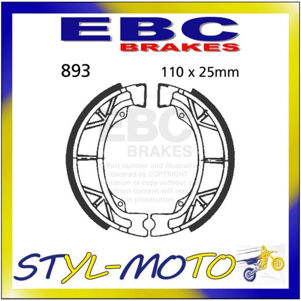 893 Hintere BremsbeläGe Ebc Peugeot 50 Django Sport 2T 2014-2017-image
