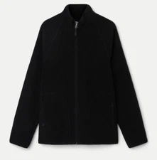 Frank and Oak - The Axis Polar Fleece Zip Up in Black. Medium. NWT.