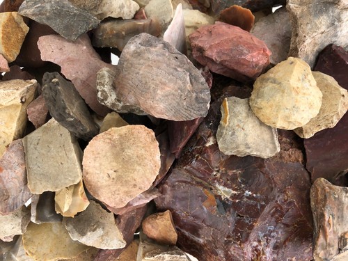 Big Lot Jasper Flint Shards Many Colors & Sizes 20 Pounds Biggest Piece is 5" - Picture 2 of 7