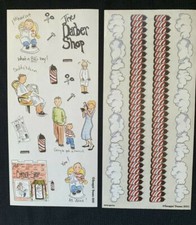 2 Sheets Scrappin' Dreams Clear Scrapbooking Stickers Boy 1st Haircut Barber
