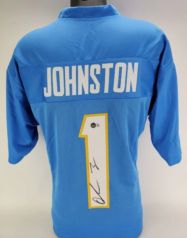 Quentin Johnston Signed Los Angeles Chargers Jersey (Beckett) 2023 1st Round Pk
