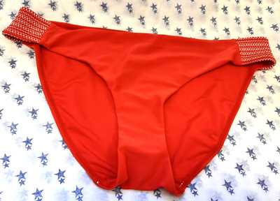 NEW! Accessorize UK18 pink bikini bottoms with white stitched sides