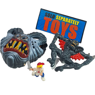 Vtg Mighty Max Horror Head GORILLABAT playset 100% COMPLETE 1994