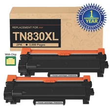 2PK TN830XL Toner Compatible for Brother TN830 XL HL-L2405W L2640DW DCP-L2647DW