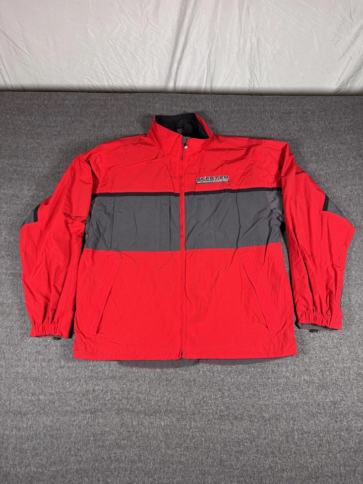 Skeeter Fishing Boats Jacket Mens Large Red Gray Swingster Evolution Windbreaker - Image 2 of 4
