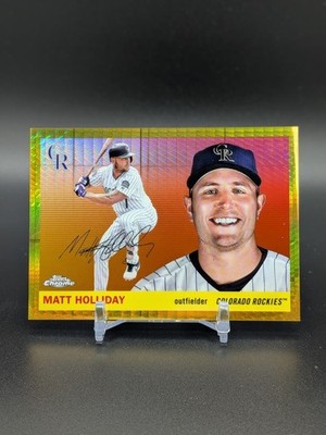 Matt Holliday 2025 Topps Chrome Platinum Gold Prism SSP #472