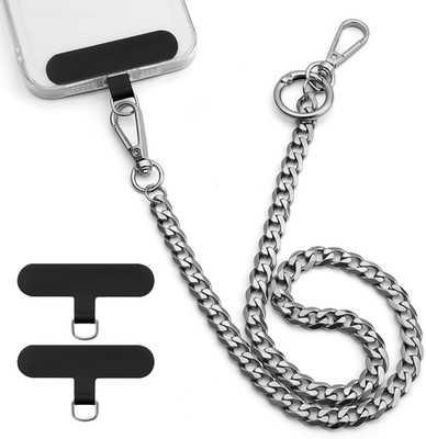 anti Theft Phone Chain, 19.6'' Heavy Duty Metal Belt Strap with 2 Pack Phone Patc