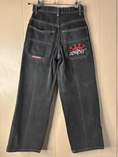 Youth Y2K Jnco Red Crown Denim Jeans size 10
