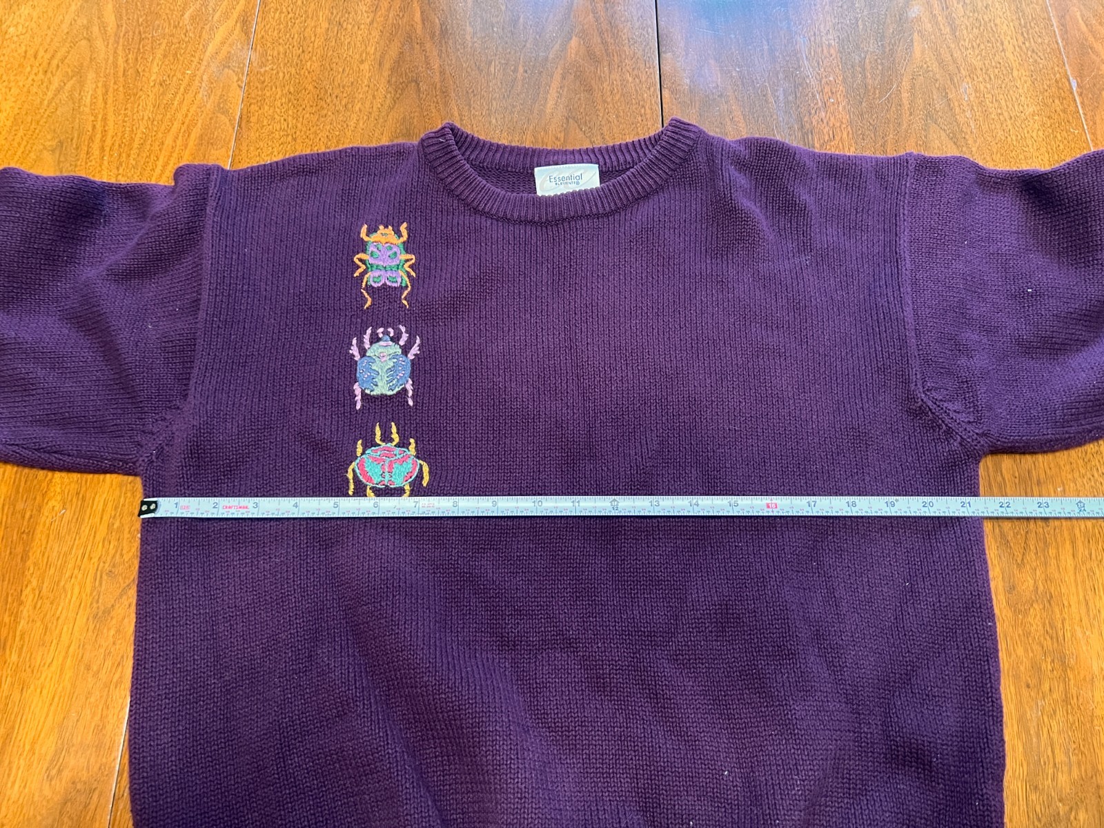 Essential Elements Embroidered Scarab Beetle Bug … - image 11