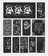 11 CNC LASER CUT FLORAL PATTERN DESIGN COLLECTION – DXF SVG Files