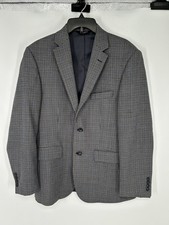 Jos A Bank Blazer Jacket 39R Houndstooth Tailored Fit Single Breasted Travelers