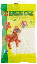 SES Creative 00700 Children's Packet of 1000 White Iron-on Beads