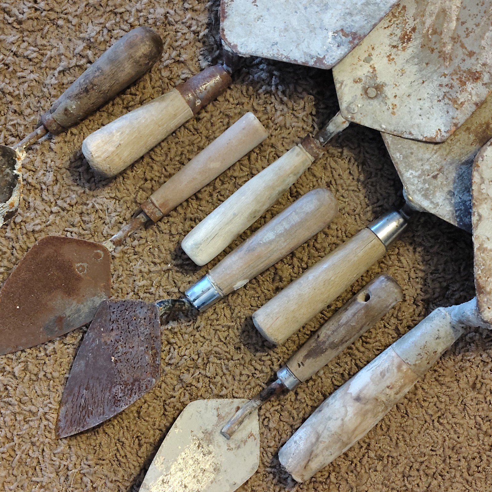 8 Vintage Mason Trowels Used Goldblatt Marshalltown Travelers