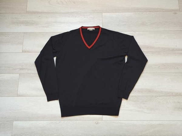 Men John Galliano Sweater Black Wool 38 / M / 46