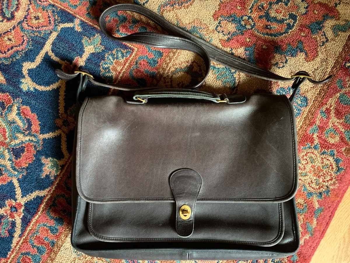 Vintage COACH Metropolitan Bag Briefcase Black USA 1980s Early