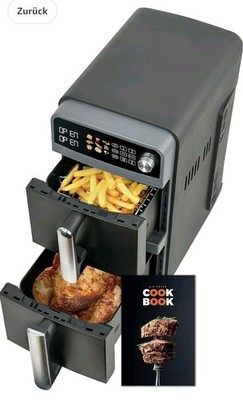 10L Double Stack XL airfryer Heißluftfritteuse | 2400W - 2 Kammern / NEU