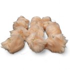 Faux Fur Pom Pom Plush Christmas Ornaments Champagne Pink Holiday Decor