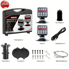 Magnetic Wireless Trailer Lights, Rechargeable LED Trailer Light for Towing