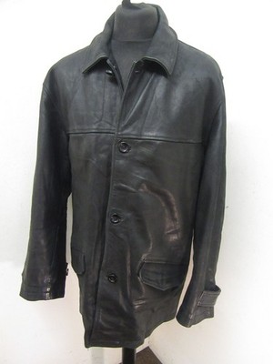 VINTAGE AXIOM LEDER ESEL TRENCH JACKE GRÖSSE L ++ PASST XXL 27'' ÜBER DER BRUST.