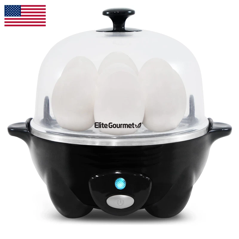 Elite Gourmet Egc-007B Rapid Egg Cooker 7 Easy-To-Peel Hard Medium Soft Boiled
Opens in a new window