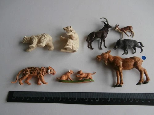 Britains wild animals  x 8 pieces  polar bear tiger cubs gazelle moose wild boar