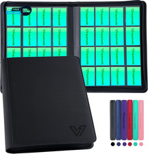 16 Pocket Trading Card Binder Holds 1280 Cards Large Capacity 4X4 Card