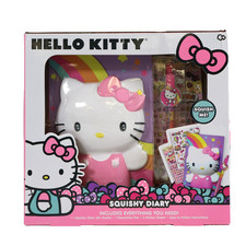 Hello Kitty Create Your Own Squishy Diary w/ 1 Decorative Pen  2 Sticker Sheets
