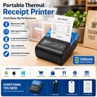 MIni 58mm Portable Wireless BT Pocket Mobile POS Thermal Label Receipt Printer