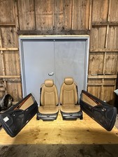 03-06 OEM Mercedes R230 SL500 Front Left Right Seat Panel Set Brown Designo
