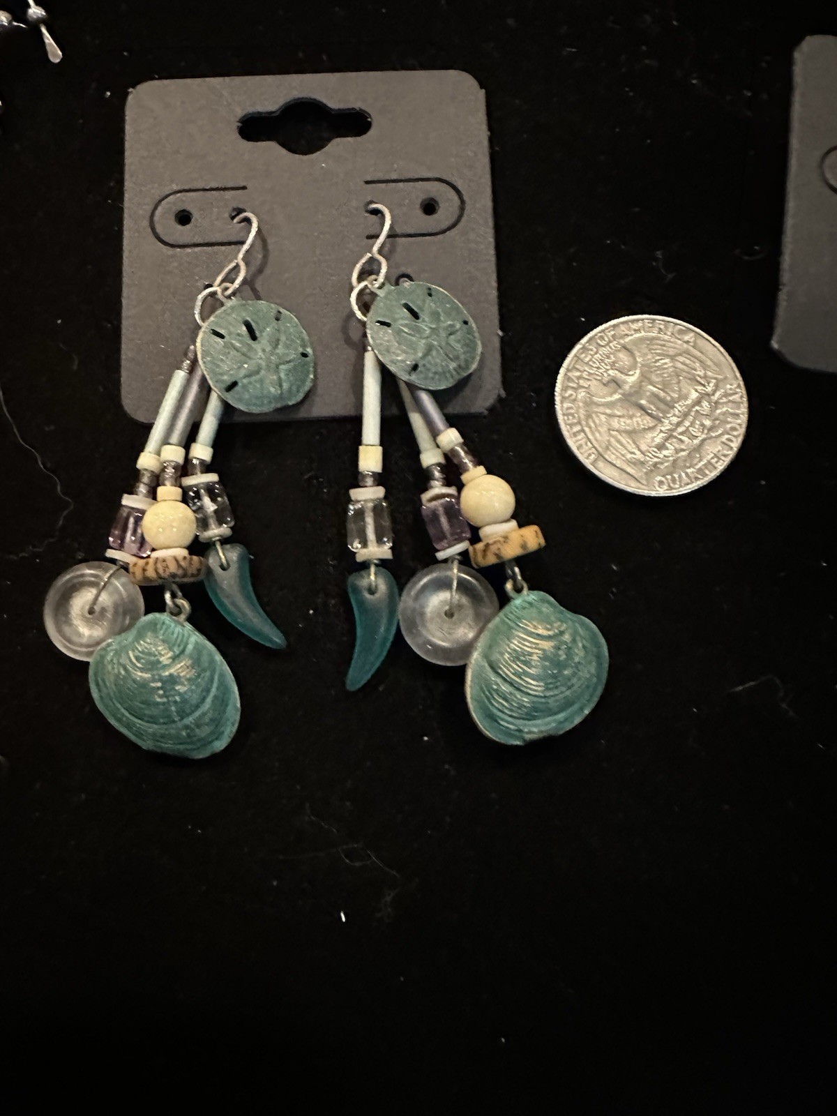 Artisan Bone Shell Ocean  Native American Fringed… - image 4