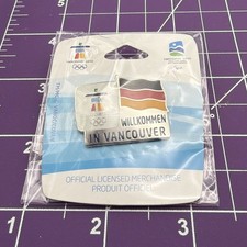New! Official 2010 Vancouver Olympics Welcome Flag Germany Enamel Pin Souvenir