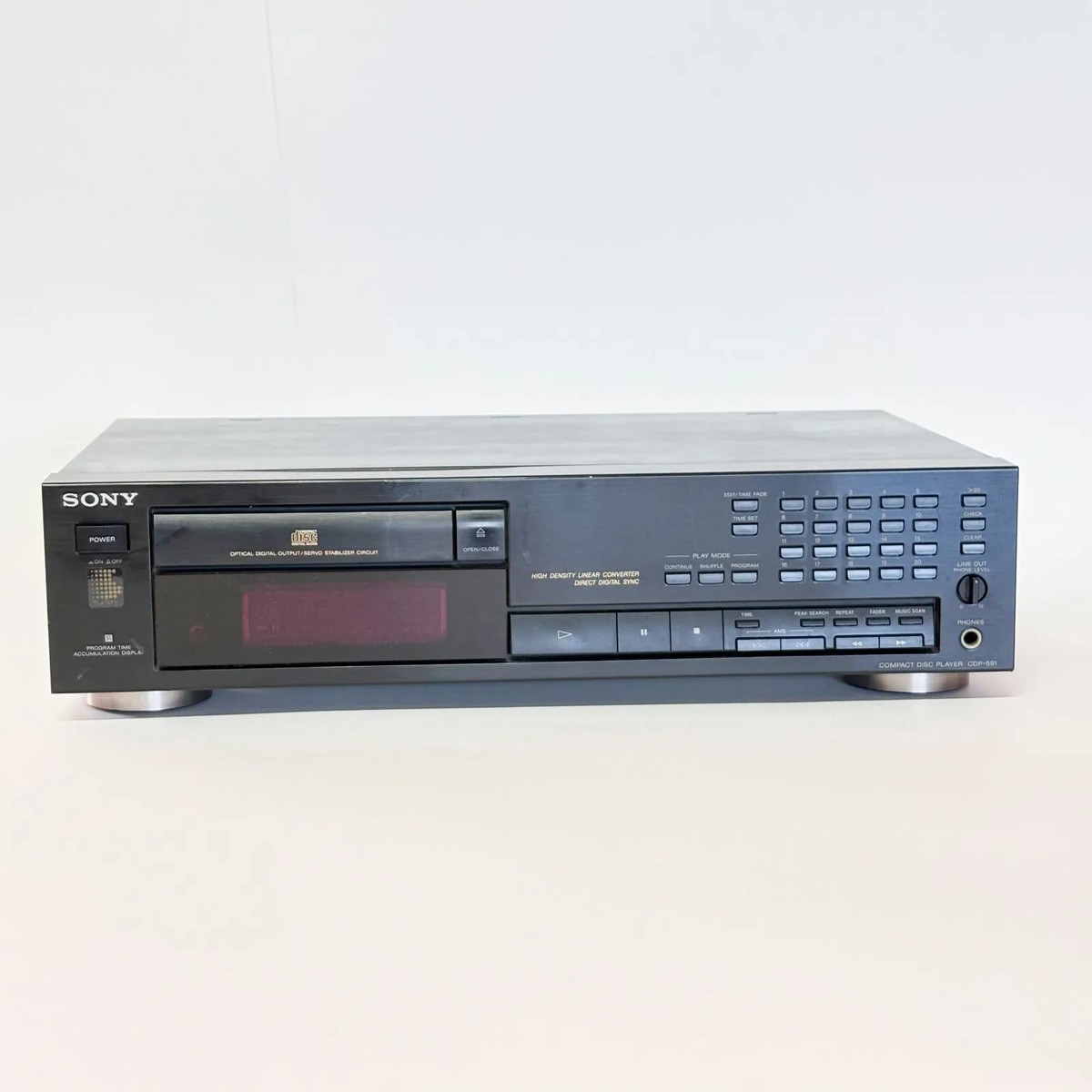 SONY CDP-591 Compact Disc Player CD Player/Deck HiFi Black from