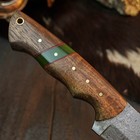 9.0" Tanto EDC Knife Damascus Fixed Blade Wood Handle Full Tang + Sheath — photo 10
