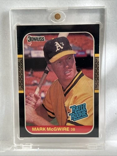 1987 Donruss - Rated Rookie Mark McGwire #46 Career Highlights Athletics