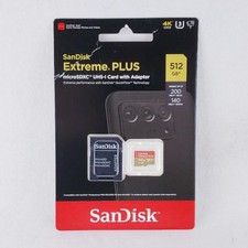 SanDisk Extreme PLUS MicroSD Card  Adapter - 512GB
