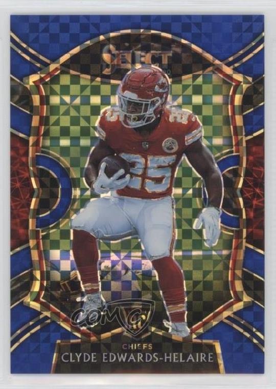 2020 Panini Select Concourse Blue Prizm 20/175 Clyde Edwards-Helaire #54 0z0v