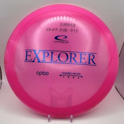Latitude 64 Explorer Opto Fairway Driver Pink Disc Golf Disc 173g 
