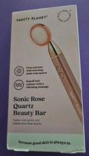 Vanity Planet Sonic Rose Quartz Beauty Bar LED Wand VNT25024 Firm  Depuff Skin