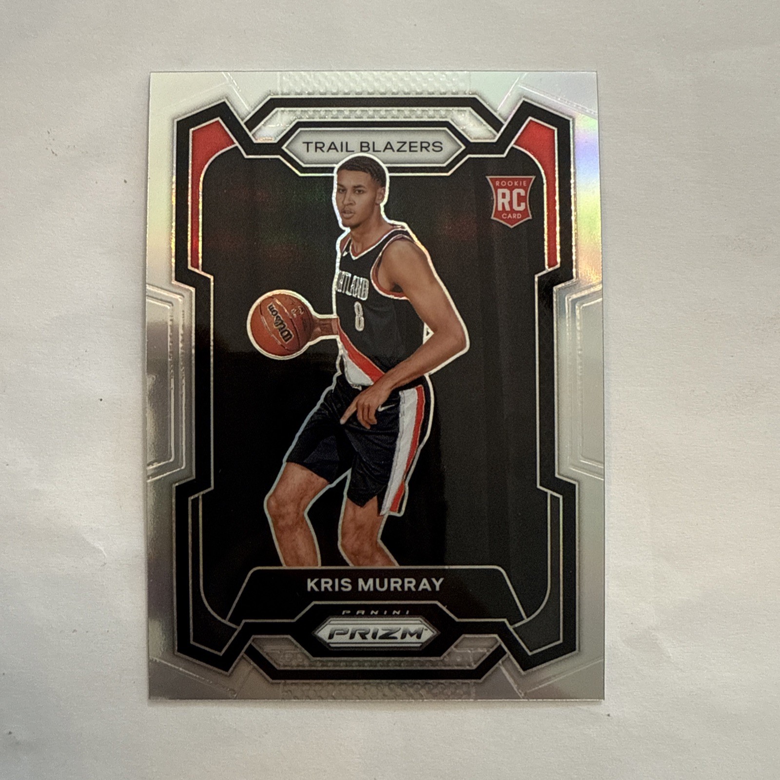 2023-24 Panini Prizm Kris Murray Silver Prizm Trailblazers #142  (RC)