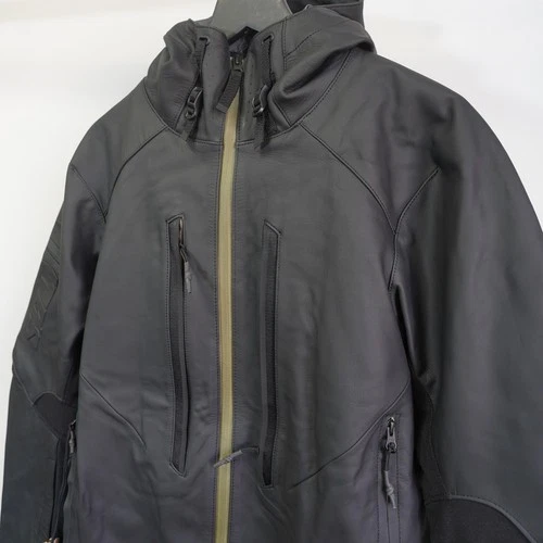 VIKTOS Waterproof Leather Tactical Jacket Men's S Black Full Zip Gorpcore New image 2