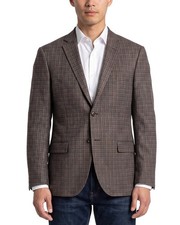 Corneliani Cc Collection Linen  Wool-Blend Blazer Men's Brown 50