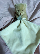 Bear Plush Security Blanket Lovey, Beige/Cream Teddy Bear Theme, Unisex