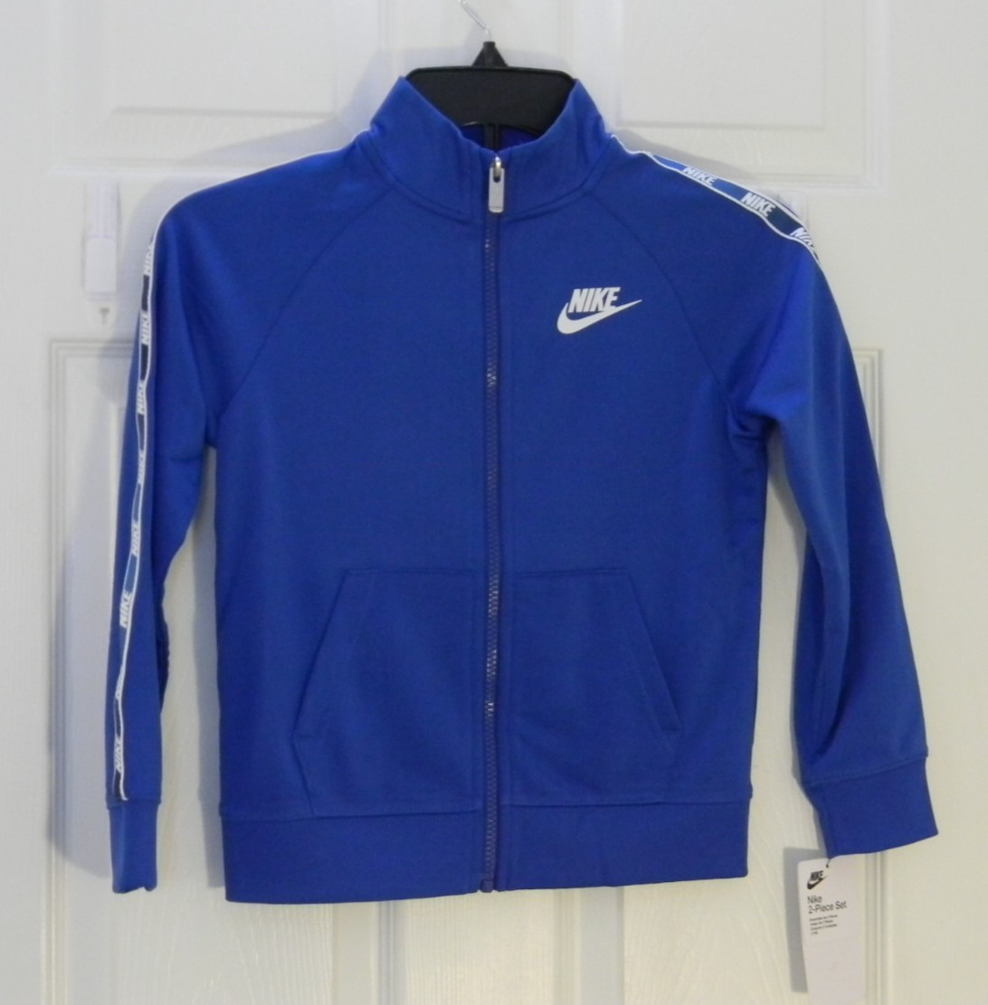 Nike Boys Full Zip Lightweight Jacket Royal Blue Size 7 NWT JACKET ONLY
